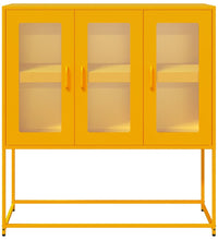 Sideboard Senfgelb 100,5x39x107 cm Kaltgewalzter Stahl
