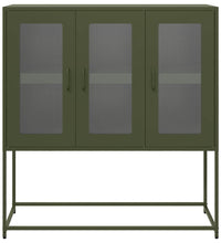 Sideboard Olivgrün 100,5x39x107 cm Kaltgewalzter Stahl