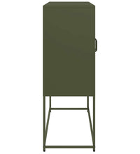 Sideboard Olivgrün 100,5x39x107 cm Kaltgewalzter Stahl