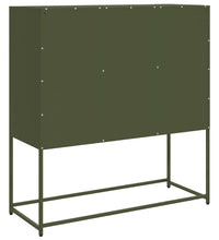 Sideboard Olivgrün 100,5x39x107 cm Kaltgewalzter Stahl