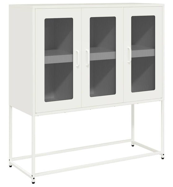 Sideboard Weiß 100,5x39x107 cm Kaltgewalzter Stahl