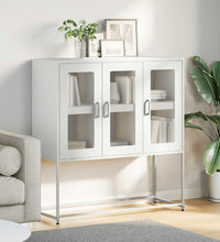 Sideboard Weiß 100,5x39x107 cm Kaltgewalzter Stahl