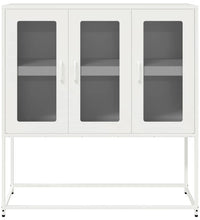 Sideboard Weiß 100,5x39x107 cm Kaltgewalzter Stahl