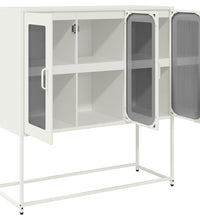 Sideboard Weiß 100,5x39x107 cm Kaltgewalzter Stahl