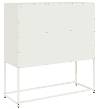 Sideboard Weiß 100,5x39x107 cm Kaltgewalzter Stahl
