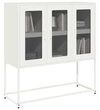 Sideboard Weiß 100,5x39x107 cm Kaltgewalzter Stahl