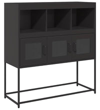 Sideboard Schwarz 100,5x39x107 cm Kaltgewalzter Stahl