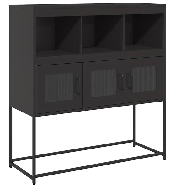 Sideboard Schwarz 100,5x39x107 cm Kaltgewalzter Stahl