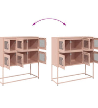 Sideboard Rosa 100,5x39x107 cm Kaltgewalzter Stahl