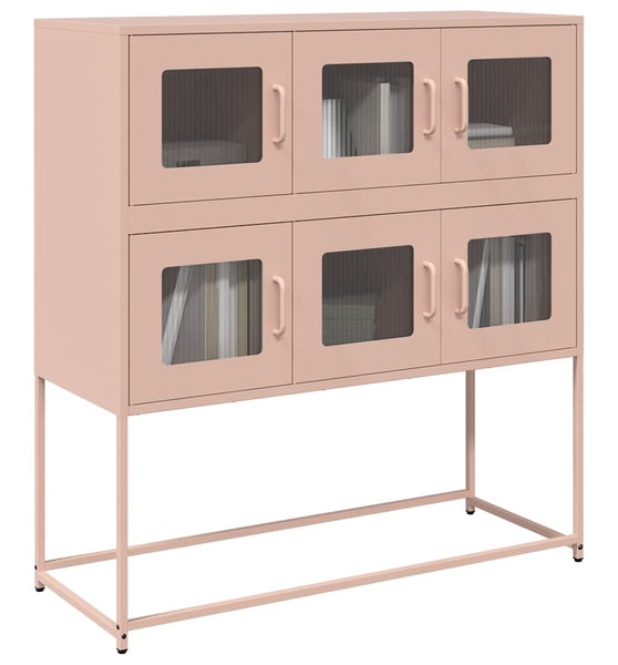 Sideboard Rosa 100,5x39x107 cm Kaltgewalzter Stahl