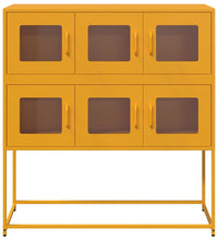 Sideboard Senfgelb 100,5x39x107 cm Kaltgewalzter Stahl