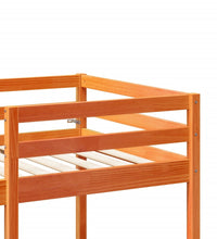 Hochbett mit Schreibtisch & Stühlen Braun 90x200 cm Kiefernholz
