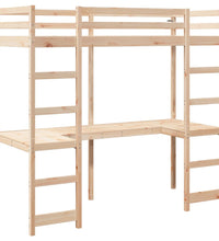 Hochbett ohne Matratze 80x200 cm Massivholz Kiefer