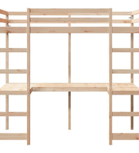 Hochbett ohne Matratze 80x200 cm Massivholz Kiefer