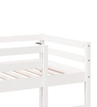 Hochbett ohne Matratze Weiß 90x190 cm Massivholz Kiefer