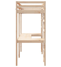 Hochbett ohne Matratze 75x190 cm Massivholz Kiefer