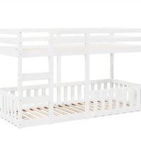 Etagenbett Weiß 80x200 cm Massivholz Kiefer