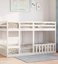 Etagenbett Weiß 80x200 cm Massivholz Kiefer