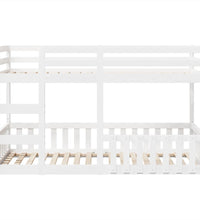 Etagenbett Weiß 80x200 cm Massivholz Kiefer