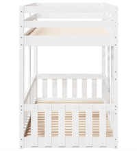 Etagenbett Weiß 80x200 cm Massivholz Kiefer