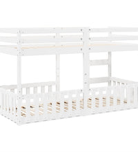 Etagenbett Weiß 80x200 cm Massivholz Kiefer