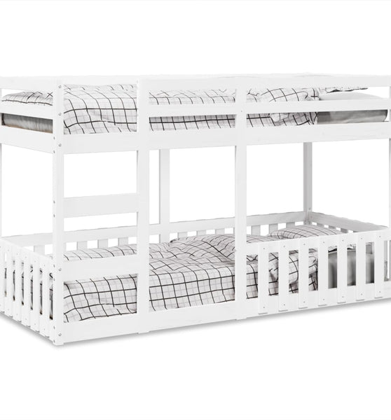 Etagenbett Weiß 80x200 cm Massivholz Kiefer