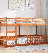 Etagenbett Wachsbraun 80x200 cm Massivholz Kiefer