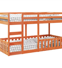 Etagenbett Wachsbraun 80x200 cm Massivholz Kiefer