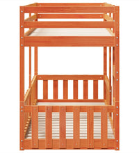 Etagenbett Wachsbraun 80x200 cm Massivholz Kiefer