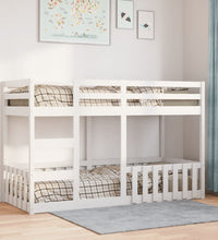 Etagenbett Weiß 75x190 cm Massivholz Kiefer