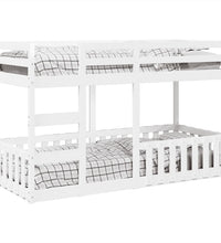 Etagenbett Weiß 75x190 cm Massivholz Kiefer