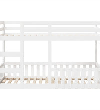 Etagenbett Weiß 75x190 cm Massivholz Kiefer