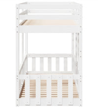 Etagenbett Weiß 75x190 cm Massivholz Kiefer