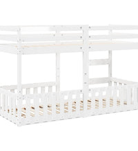 Etagenbett Weiß 75x190 cm Massivholz Kiefer