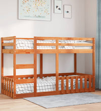 Etagenbett Wachsbraun 75x190 cm Massivholz Kiefer