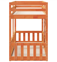 Etagenbett Wachsbraun 75x190 cm Massivholz Kiefer