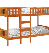 Etagenbett Wachsbraun 80x200 cm Massivholz Kiefer