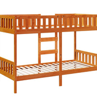 Etagenbett Wachsbraun 80x200 cm Massivholz Kiefer