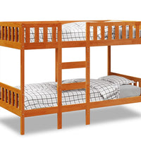 Etagenbett Wachsbraun 80x200 cm Massivholz Kiefer