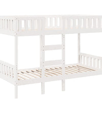 Etagenbett Weiß 90x200 cm Massivholz Kiefer