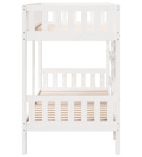 Etagenbett Weiß 90x200 cm Massivholz Kiefer