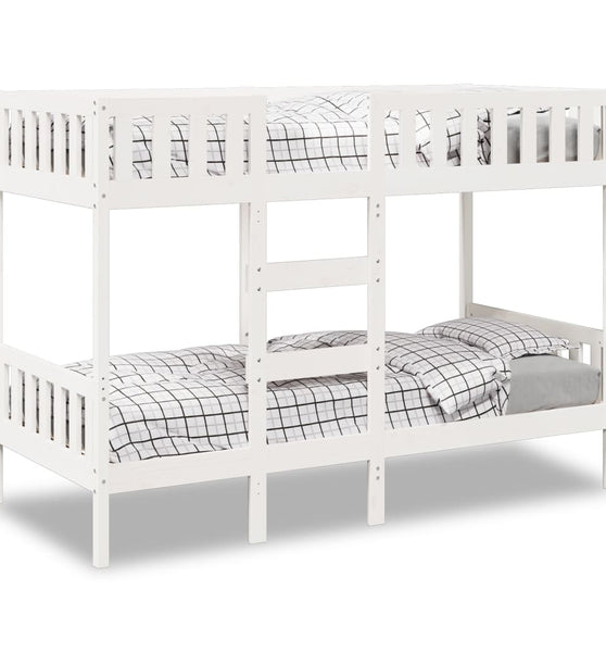 Etagenbett Weiß 90x200 cm Massivholz Kiefer