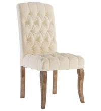 Esszimmerstühle 4 Stk. Beige Leinenoptik Stoff