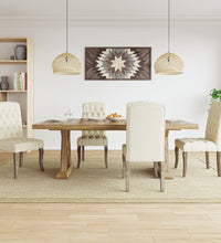 Esszimmerstühle 4 Stk. Beige Leinenoptik Stoff