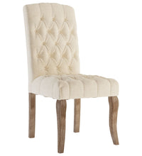 Esszimmerstühle 6 Stk. Beige Leinen-Optik Stoff