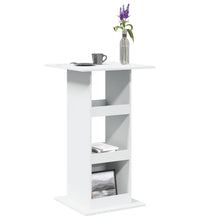 Bartisch mit Ablagen Weiß 60x60x102 cm Holzwerkstoff