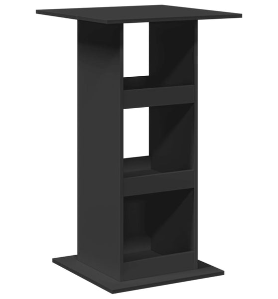 Bartisch mit Ablagen Schwarz 60x60x102 cm Holzwerkstoff