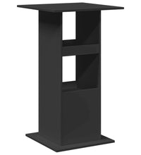 Bartisch mit Ablagen Schwarz 60x60x102 cm Holzwerkstoff