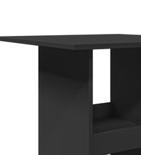 Bartisch mit Ablagen Schwarz 60x60x102 cm Holzwerkstoff
