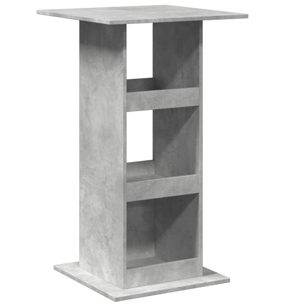 Bartisch mit Ablagen Betongrau 60x60x102 cm Holzwerkstoff